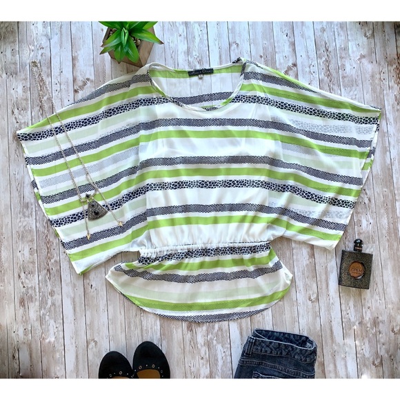 Rose & Olive batwing blouse w/ built in tank top